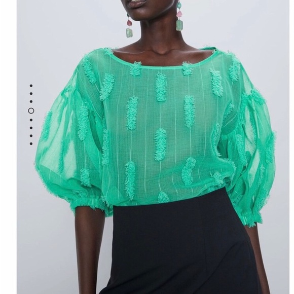 Zara Tops Zara Green Top Poshmark